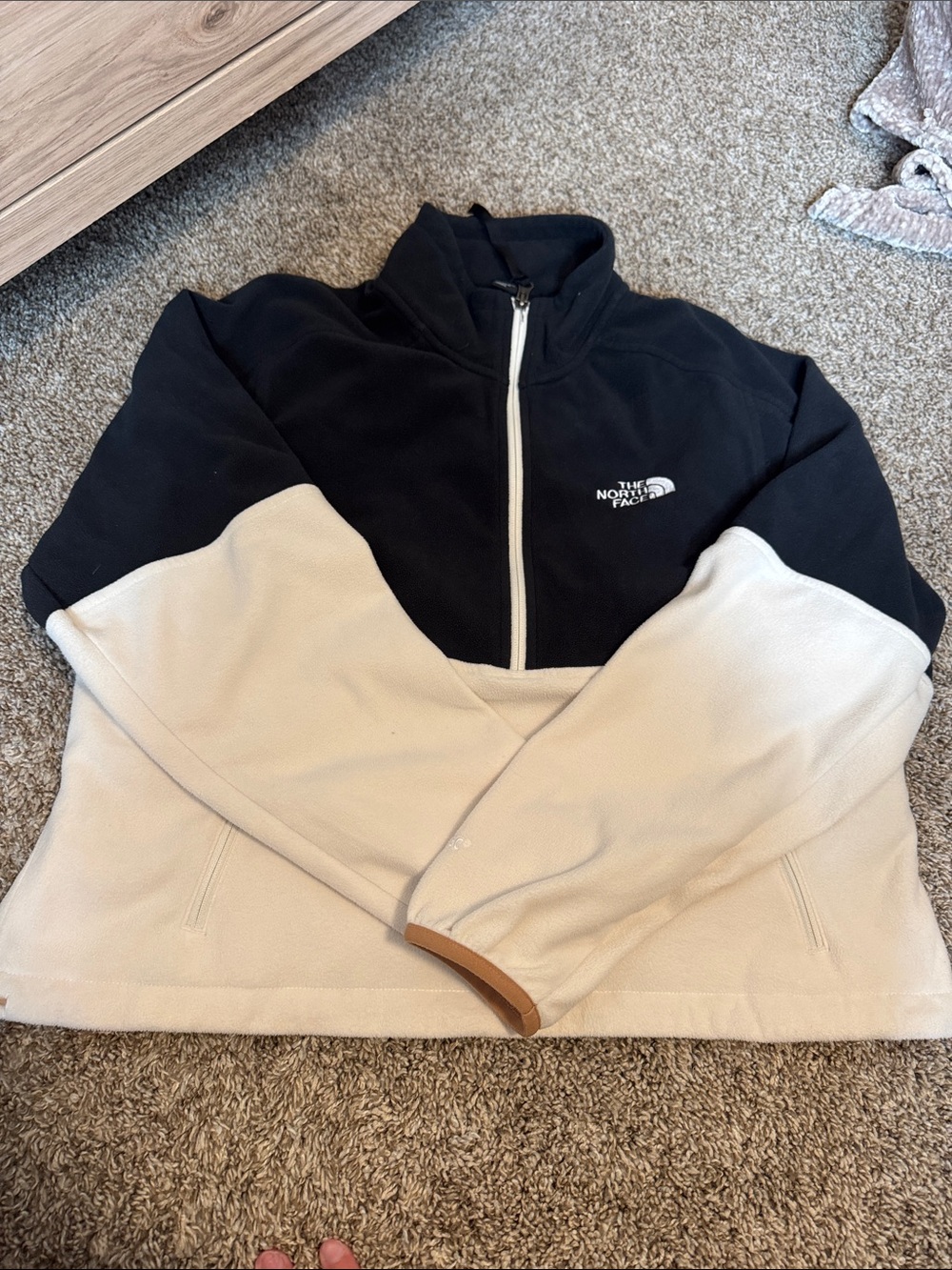 The North Face Polartrc half zip with adjustable tie on bottom
